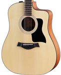Taylor 110ce-S Dreadnought Acoustic Electric Guitar with Gig Bag Body Angled View